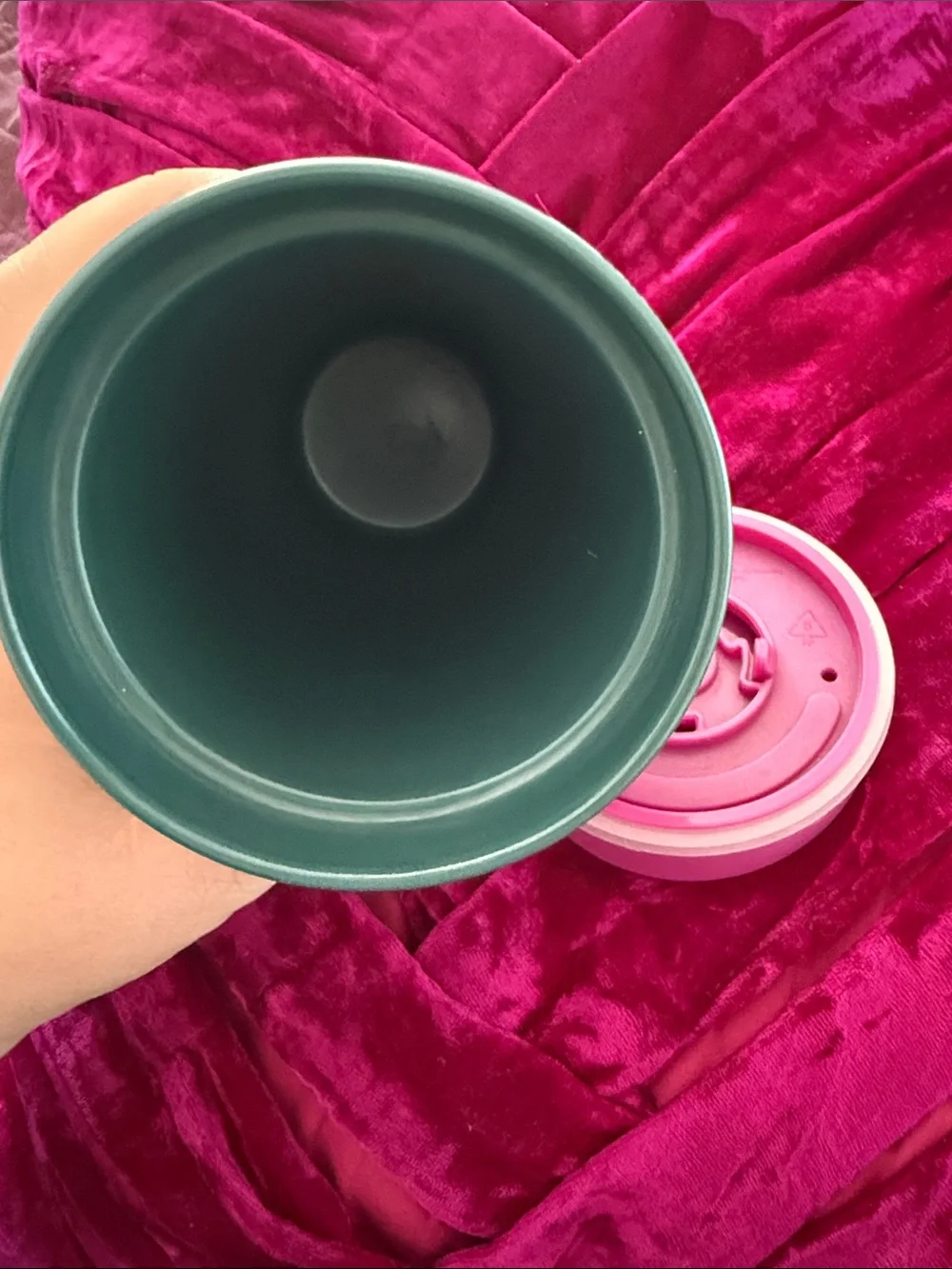 Starbucks Floral Pansies Ceramic Travel Mug